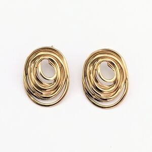 Gold Spiral Earrings